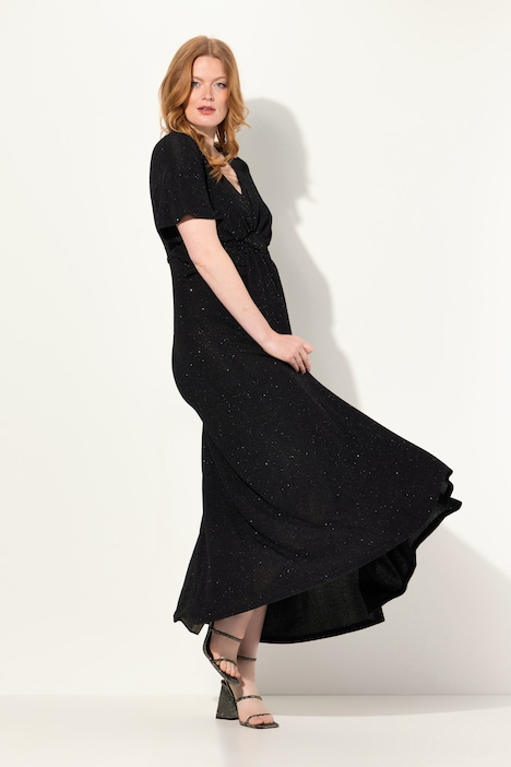 Abendkleid, A-Linie, Glanz-Effekt, Drpaierung