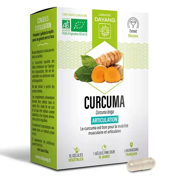 Dayang Organic Turmeric Joint Spheres - 15 cápsulas