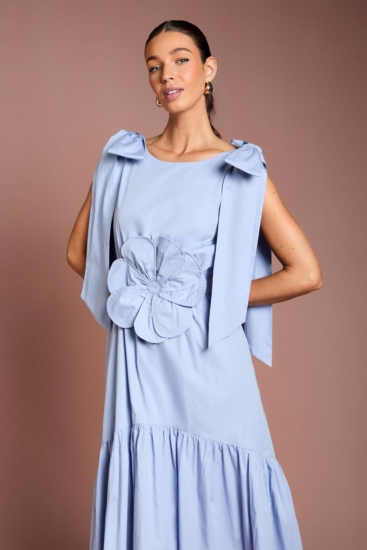 Coast Robe À Détail Corsage Floral Et Nœud À L'épaule