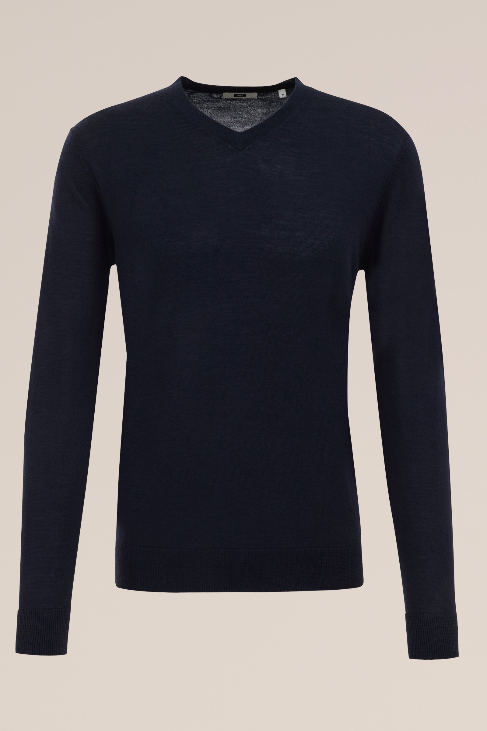 trui van merinowol Fundamentals Marineblauw