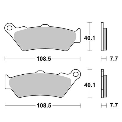 Plaquettes de freins SBS 674HS Sinter Métal Fritté avant
