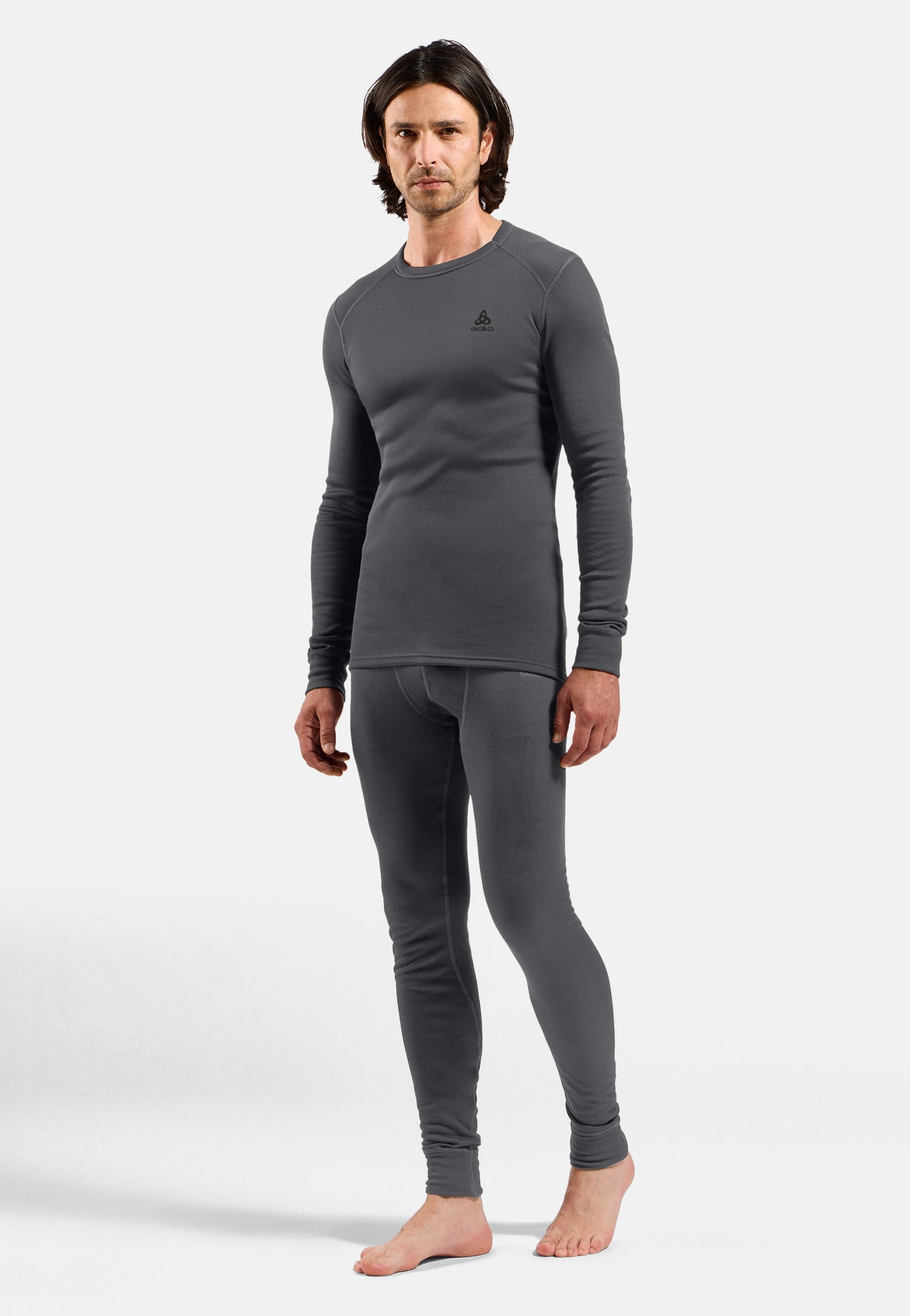 Active Warm Base Layer Tights in dark grey melange