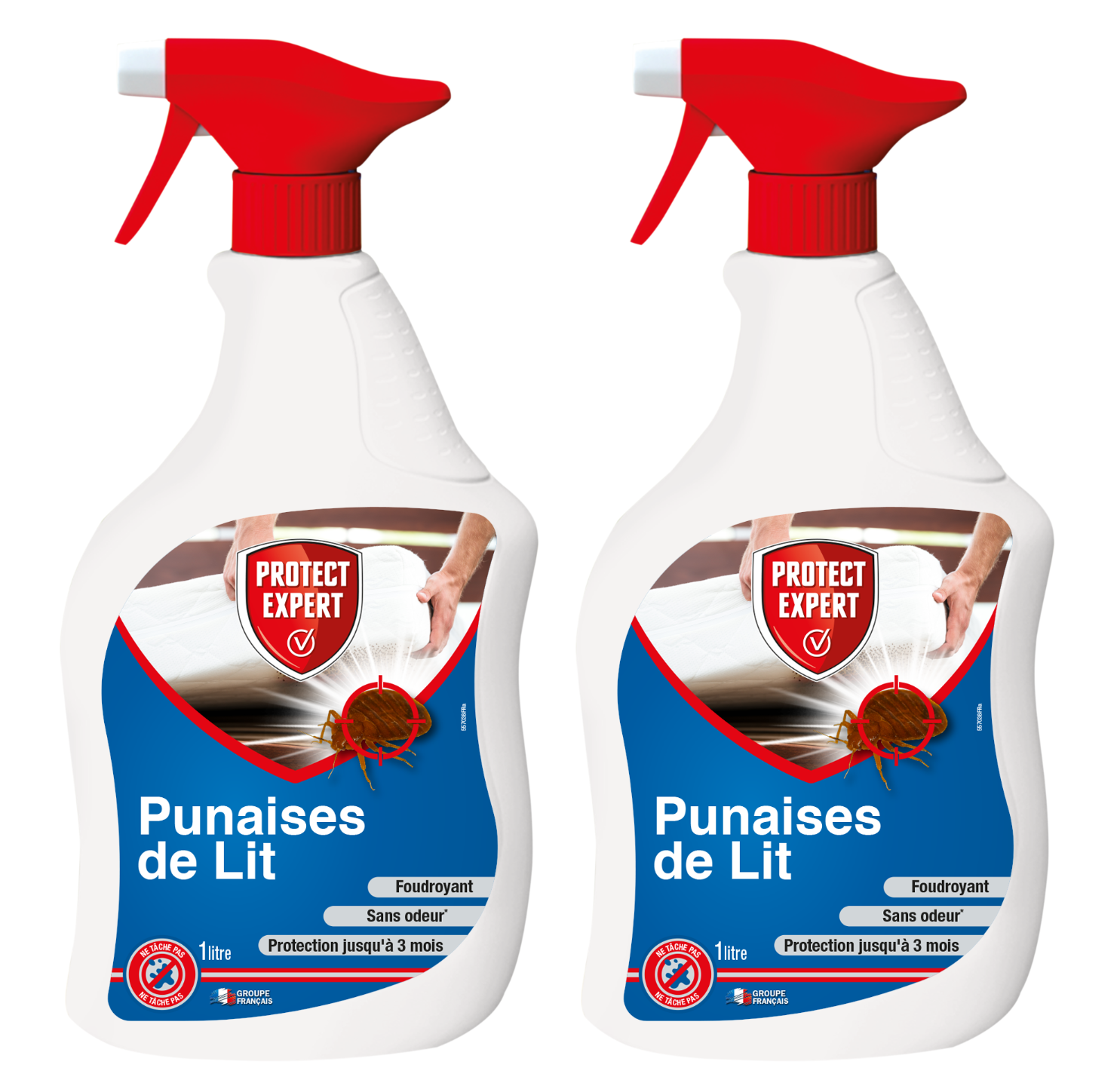 Lot de 2 spray anti-punaises de lits, foudroyant | prêt à l'emploi | 2