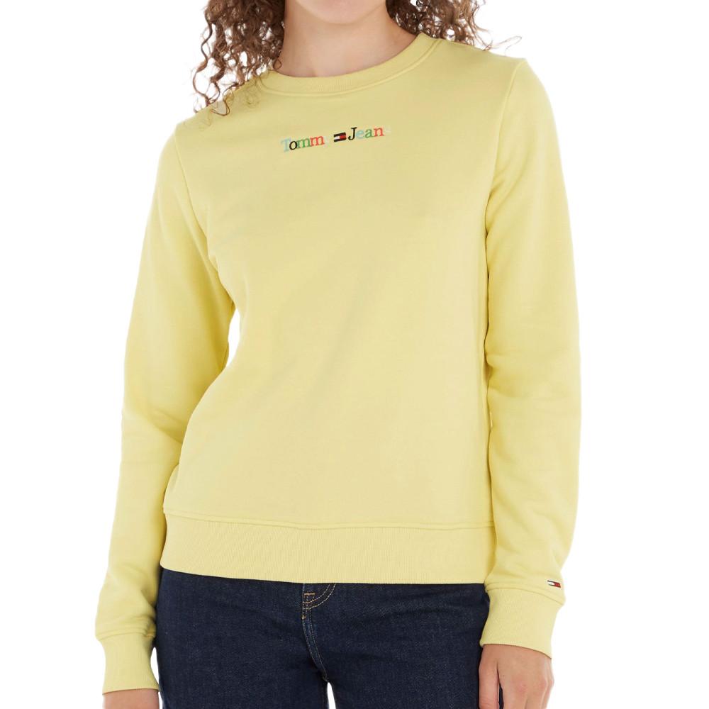 Tommy Hilfiger Sweat Jaune Femme Tommy Hilfiger Tjw Reg Color Serif