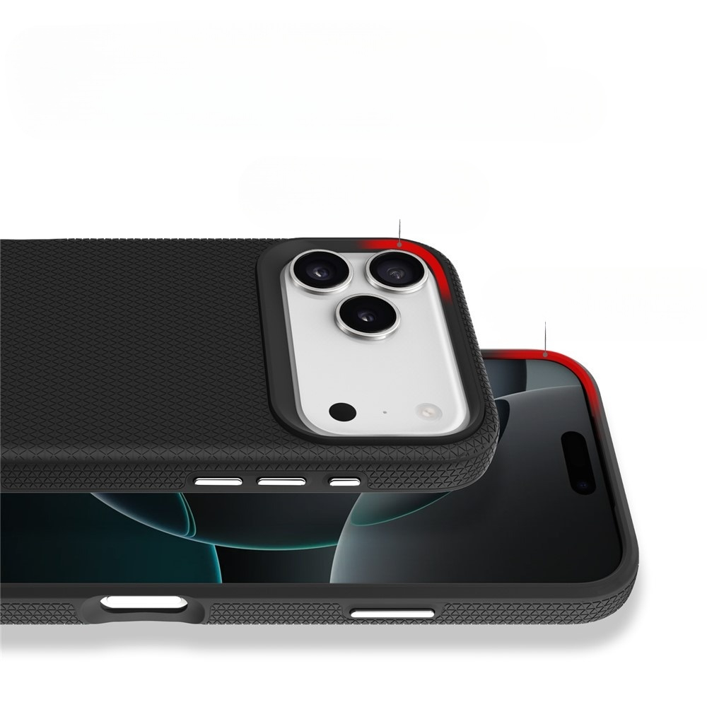 iPhone 17 Pro Max MagSafe Hybrid Hardcase Schutzhülle Grip Design - Schwarz