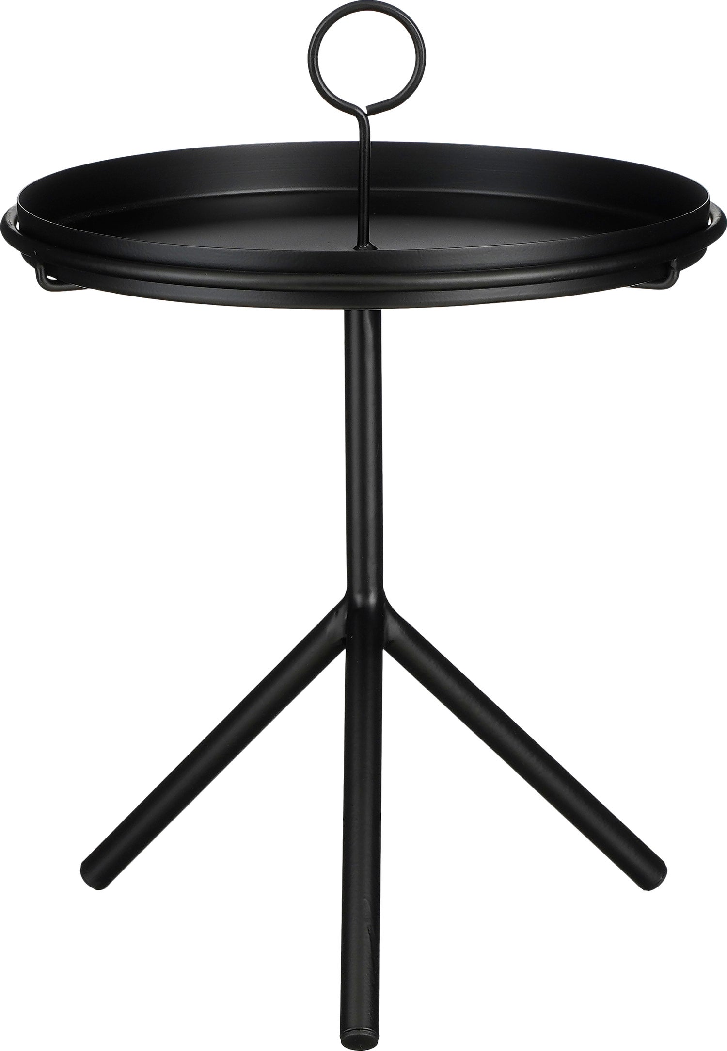 Mica Decorations bijzettafel Aston zwart D 30,5 H 40 cm