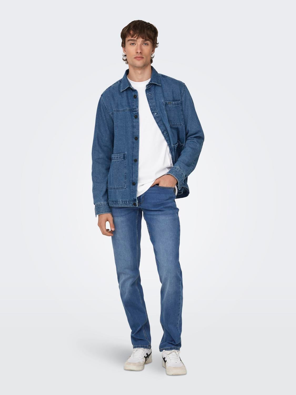 ONSWEFT Mittlere Taille Normal geschnitten Jeans Medium Blue Denim