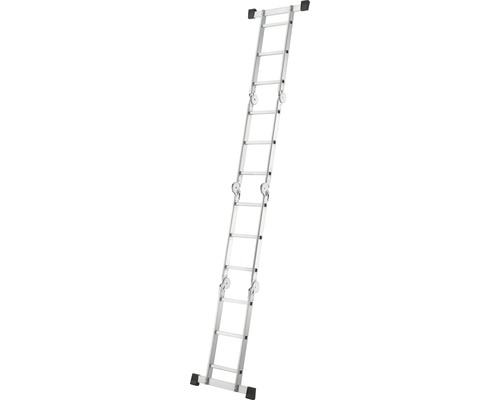 Hailo M60 knik-/universele ladder, aluminium, 4 x 3 sporten, werkhoogte 4,35 m