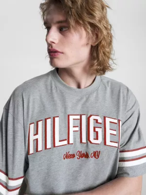 Camiseta de arquivo com listras contrastantes