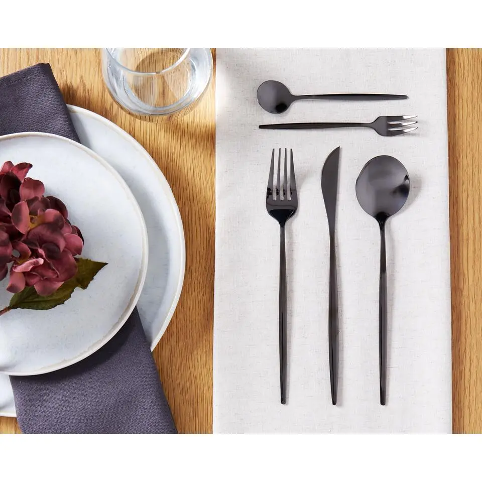 RIGATONI - Bestekset - Zwart - Roestvrij staal