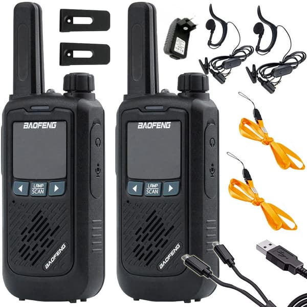 Kraftig walkie talkie med sett