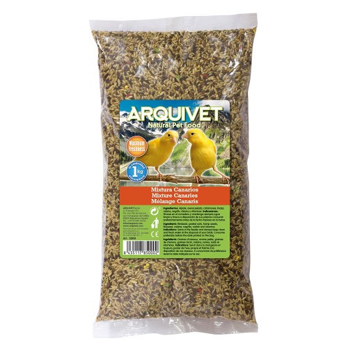 Mistura de canários de sabor neutro