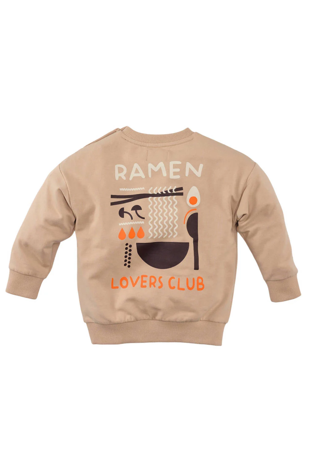 Z8 mini sweater Tiemen met backprint beige