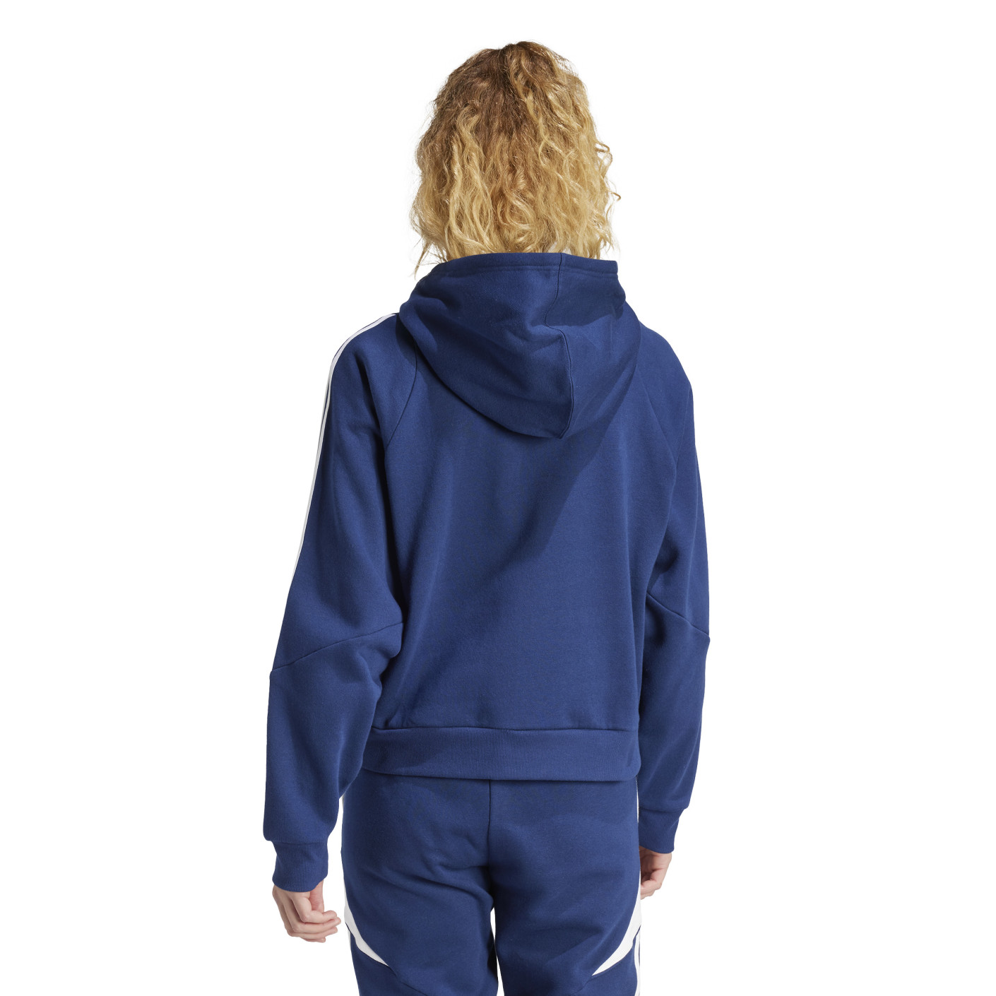 Adidas Tiro 24 Hoodie Dames Donkerblauw Wit