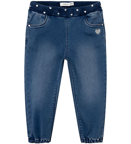 Name It Jeans m. Fleece - NmfBella - Flecce - Dark Blue Denim m.