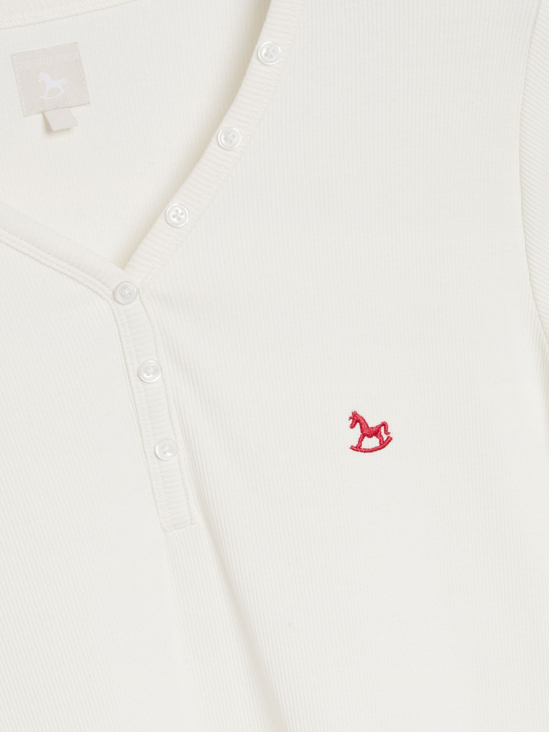 Rood - The Little Tailor kerstpyjama voor heren met rendier en fairisle-patroon