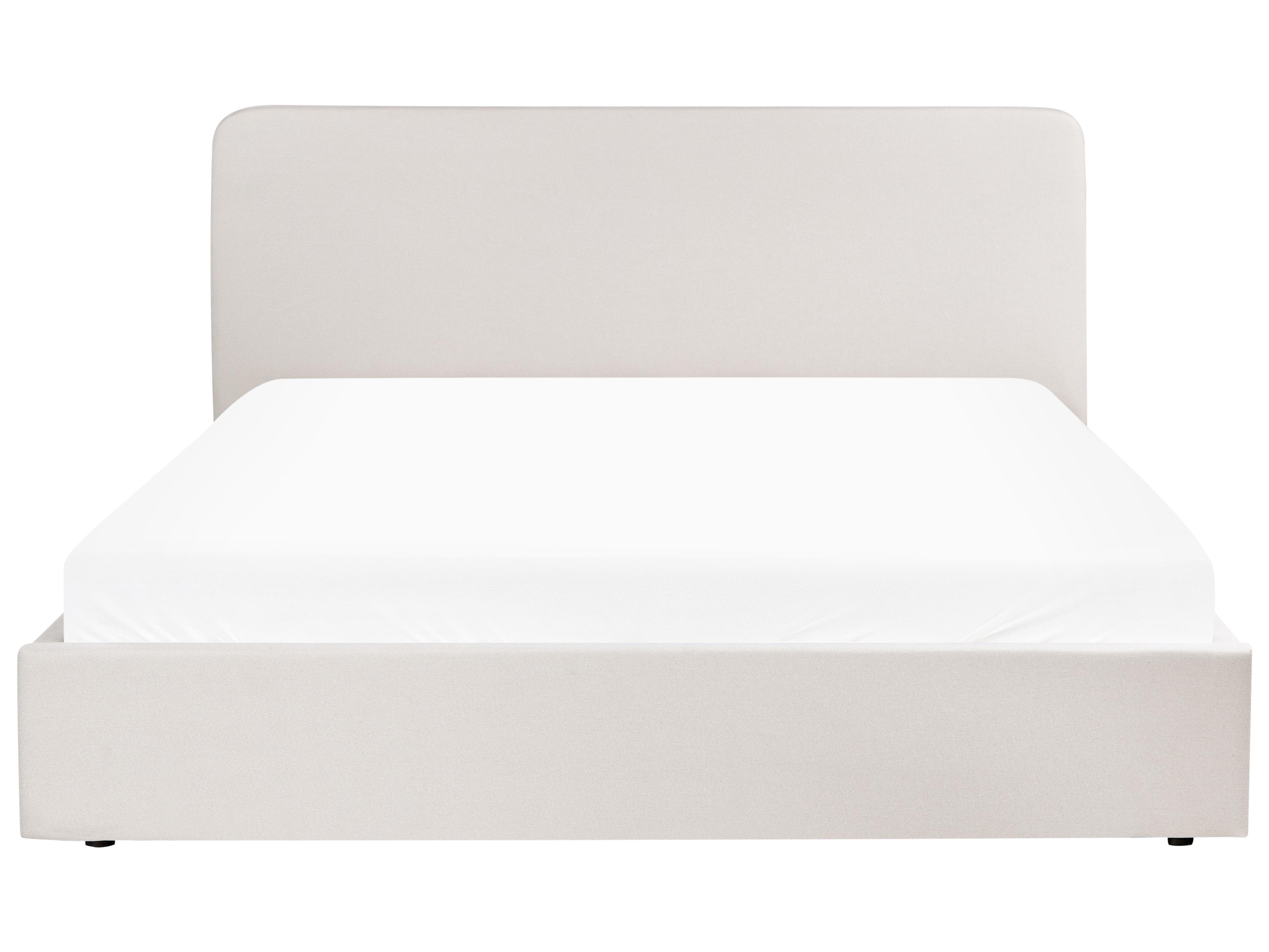 Bed met opbergruimte Stof BRENON 180 x 200 cm Lichtbeige
