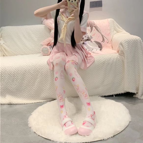 Geisha - Cartoon Print Kousen