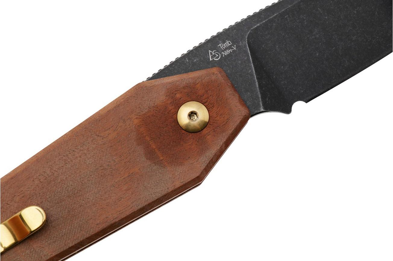Kizer Tomb V3692A4, Black Nitro-V, Mkuruti Wood zakmes, Bradley Diaz design