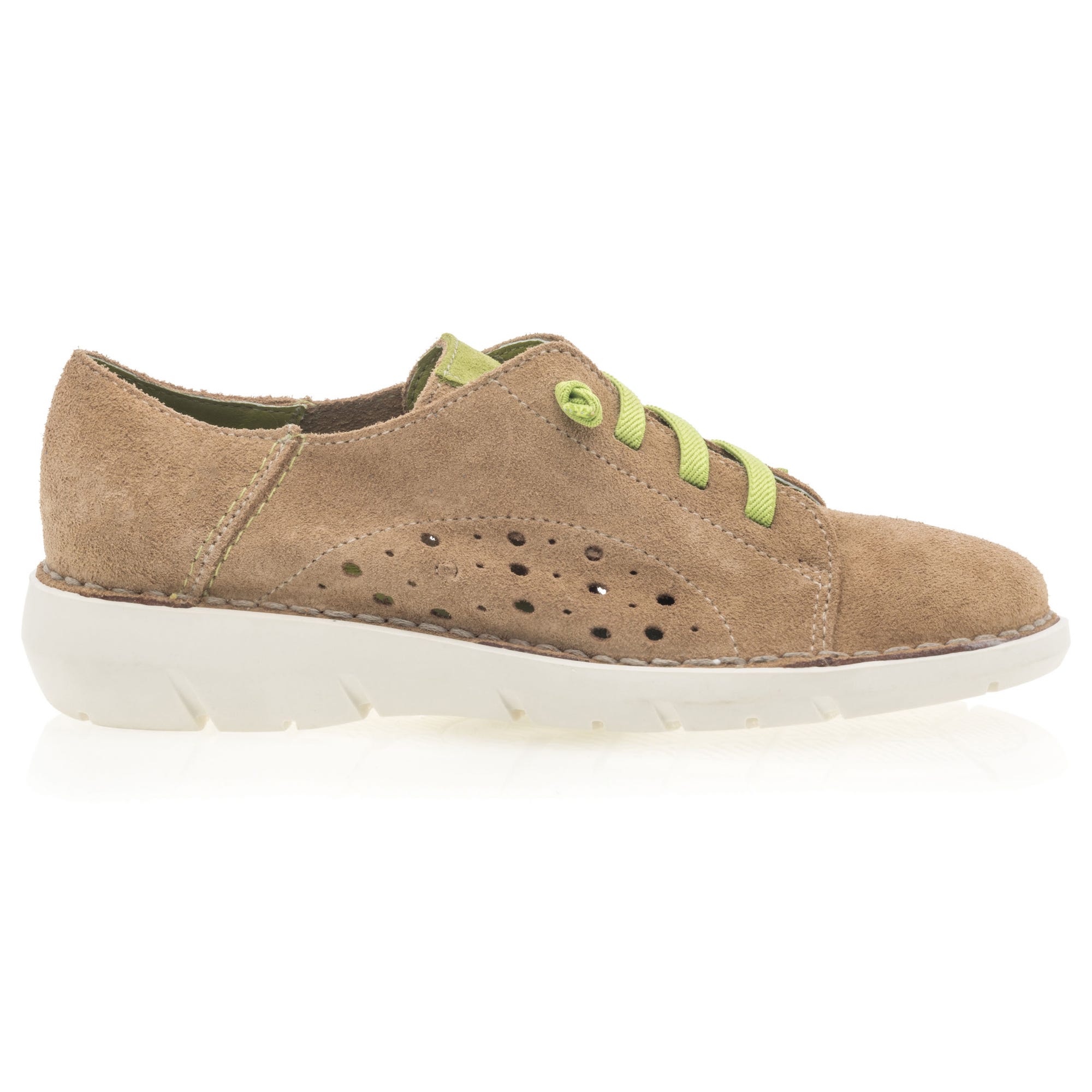 Baskets basses Femme en cuir beige