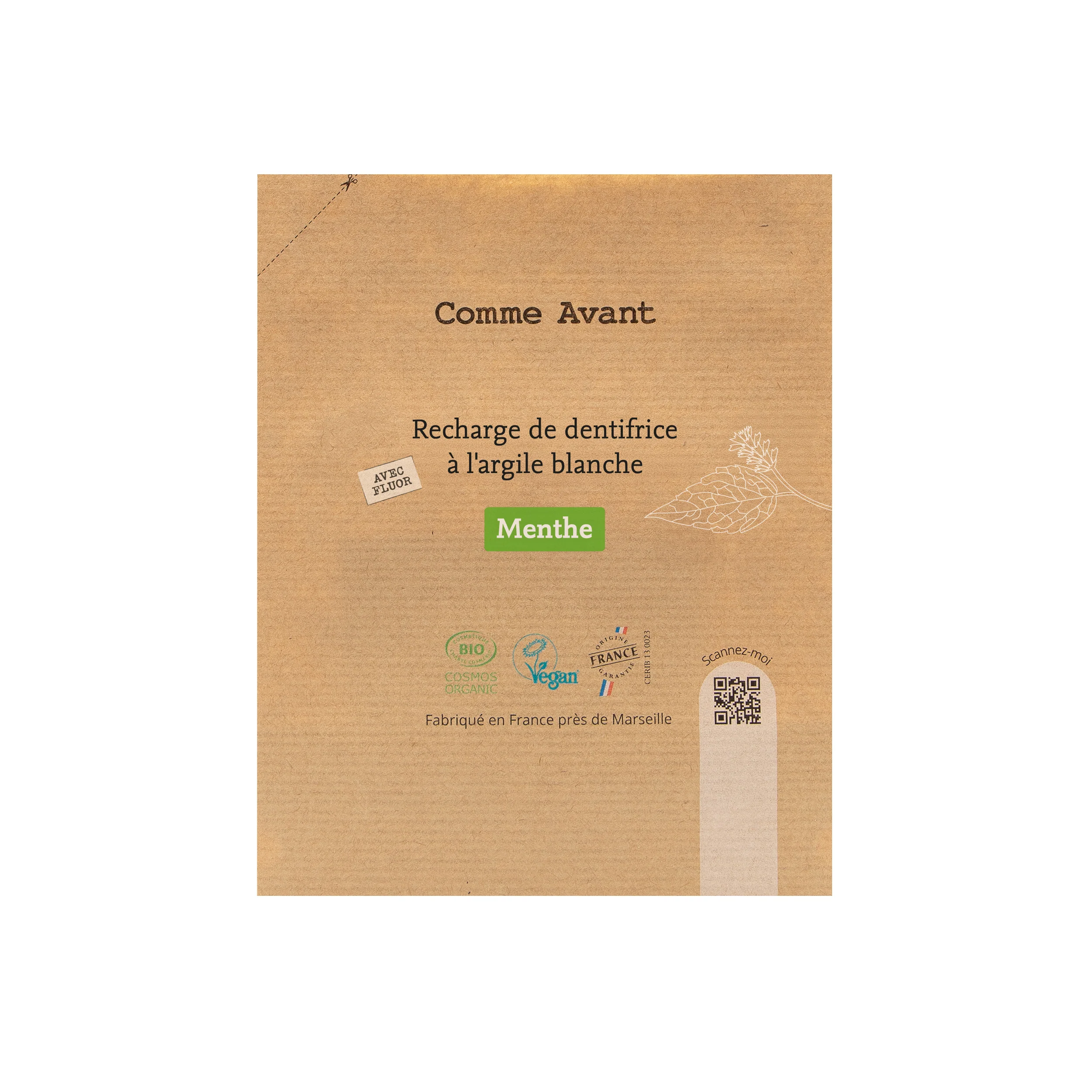 Dentifrice en pâte à la menthe - Version 2 - 1 dentifrice - 90ml / Sans