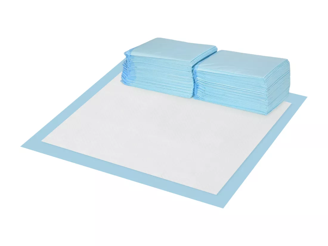 Lot de 80 tapis d'entraînement pour chien, étanche, 6 couches avec surface à séchage rapide, protection, 60 x 60 cm