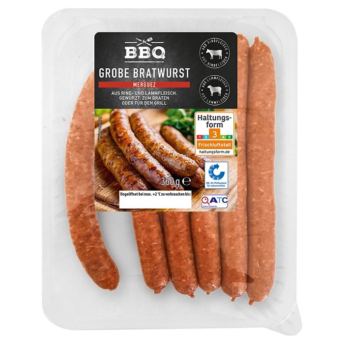 · FAIR&GUT · BBQ Rind / Lamm Merguez-Bratwurst 360 g