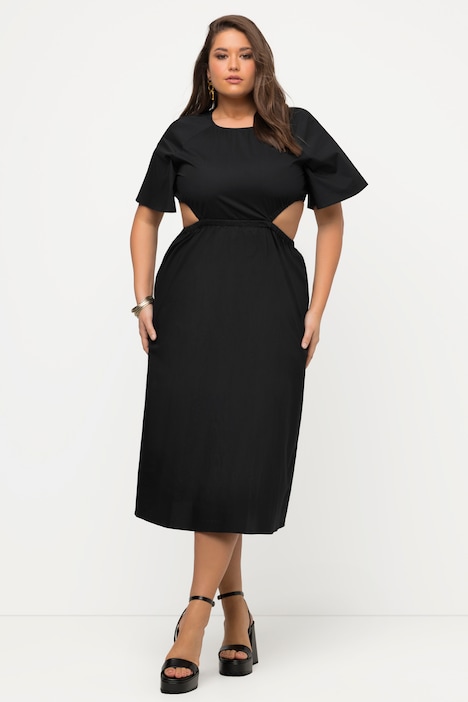 Maxikleid, Cut-Outs, Rundhals, Halbarm