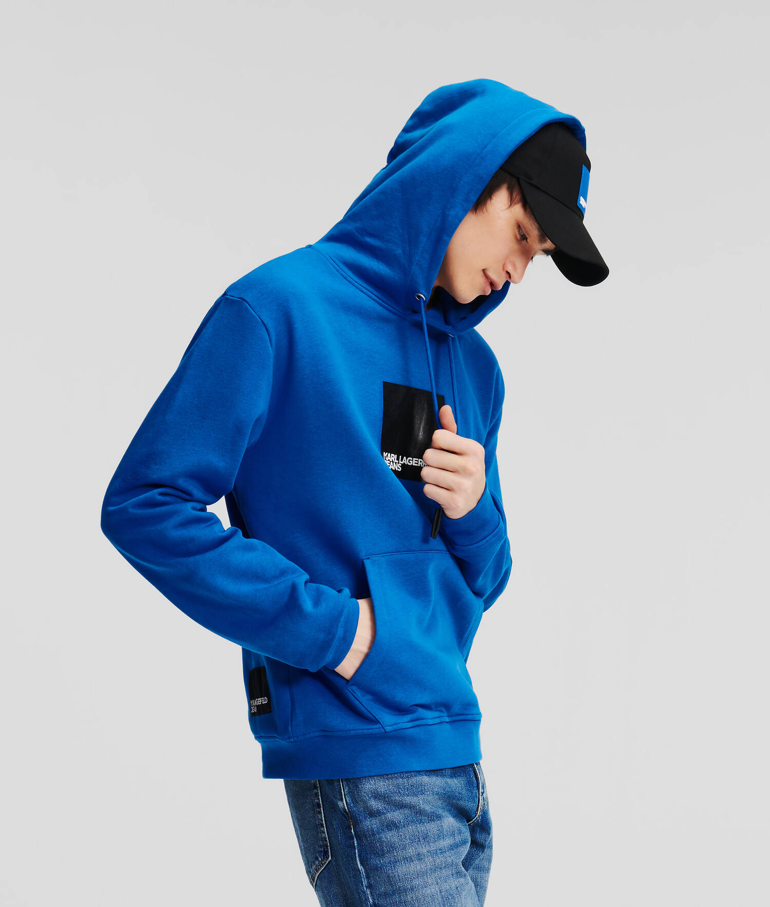 SWEAT À CAPUCHE AVEC LOGO KLJ ENCADRÉ