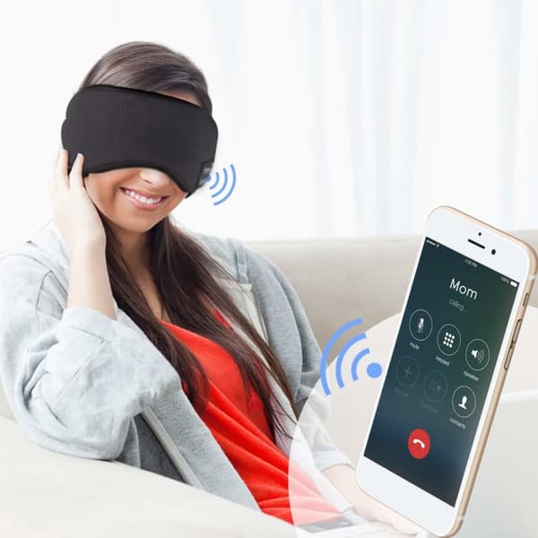 INF Sovemaske med hodetelefoner Bluetooth 5.0 Sort