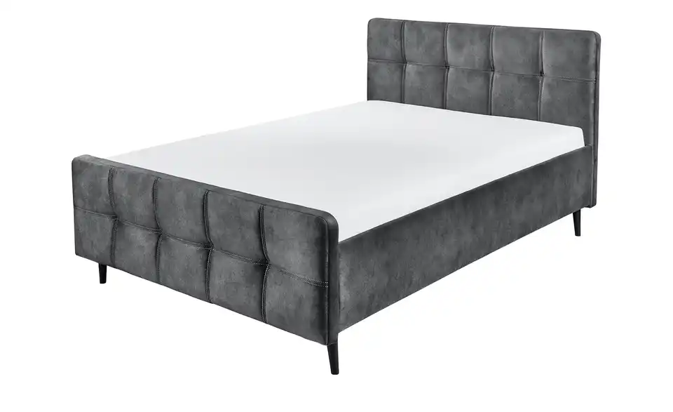 Polsterbettgestell Mario C Anthrazit 140 cm