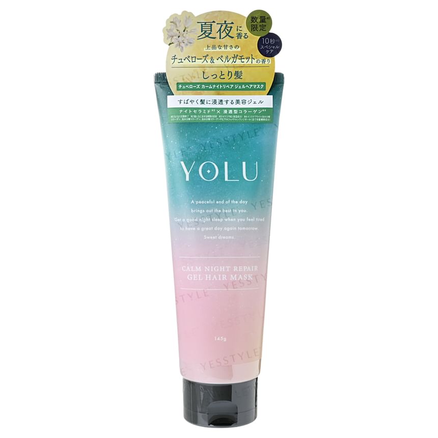 YOLU - Calm Night Repair Gel Haarmasker Tuberoos & Bergamot