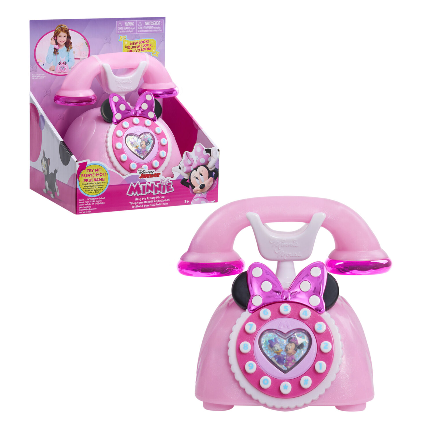 Disney Junior Minnie Mouse Telefon mit Wählscheibe und Licht- und Soundeffekten