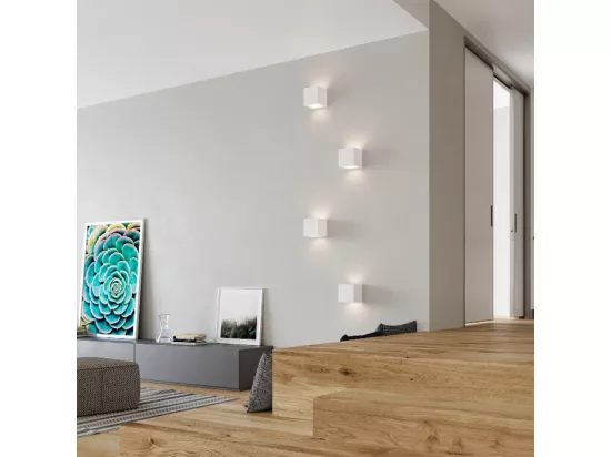 Sollux Applique murale à 1 ampoule en céramique blanche, E27