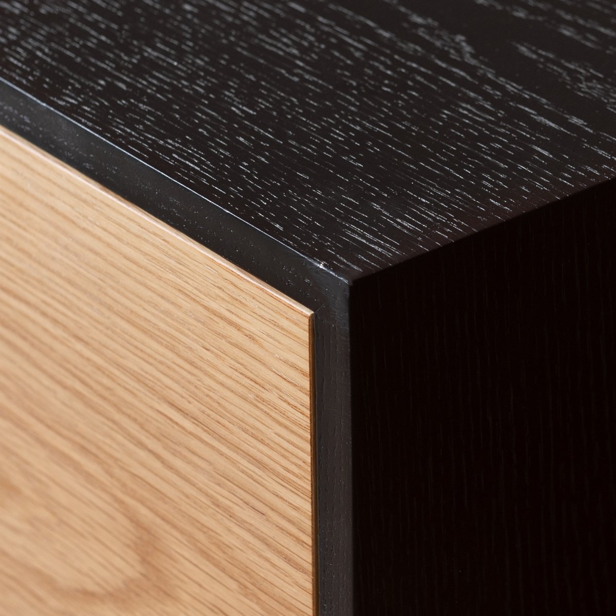 Bronx71 Tv-meubel Thomas zwart|blank eiken 150 cm