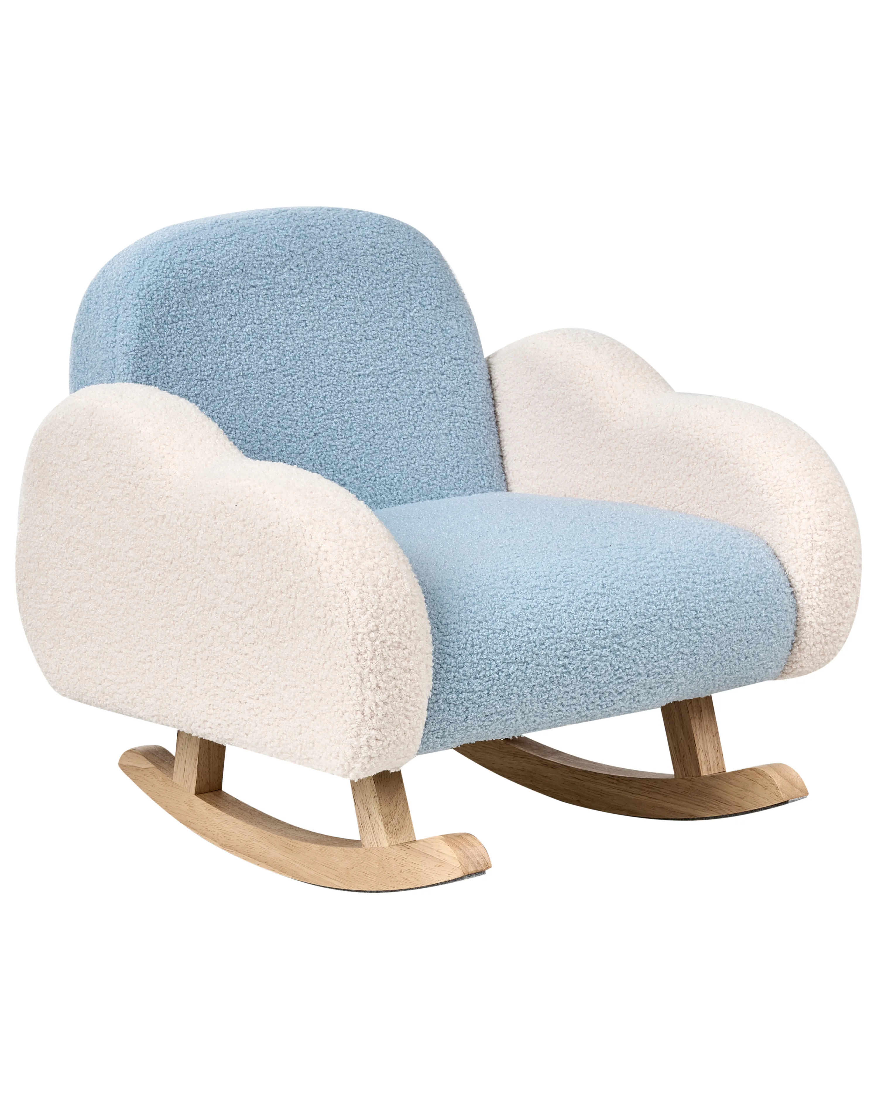 Kinderschommelstoel Wolk SKARE Bouclé Lichtblauw
