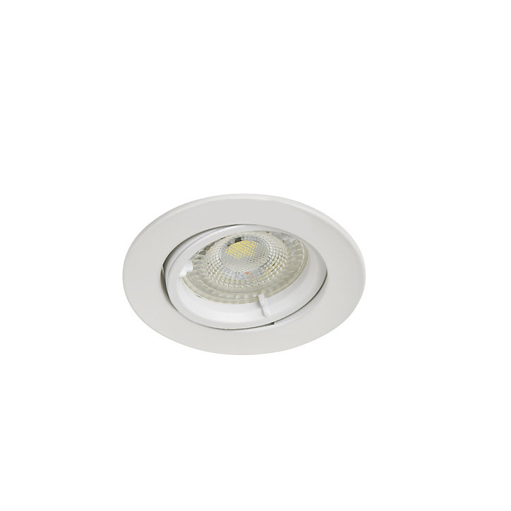 3 spots encastrables Salk GU10 blanc neutre IP20 450lm 4.9W Ø8.5xH.9.4cm blanc GoodHome