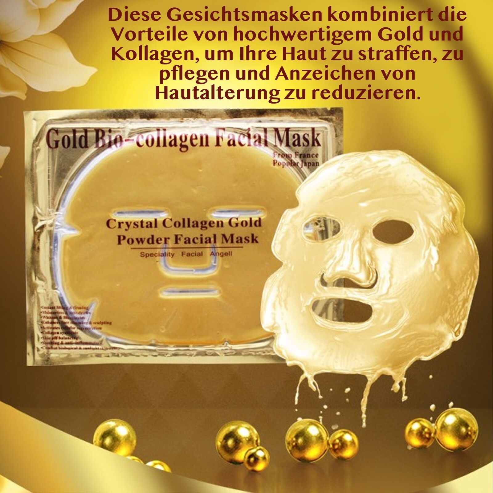 P-Beauty Gesichtsmaske Gold Collagen Anti-Aging