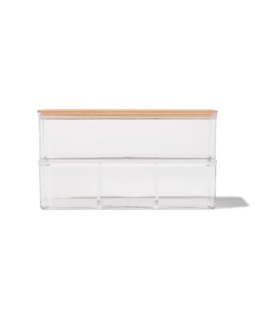 double organiseur transparent avec couvercle 9x12.5x12.9