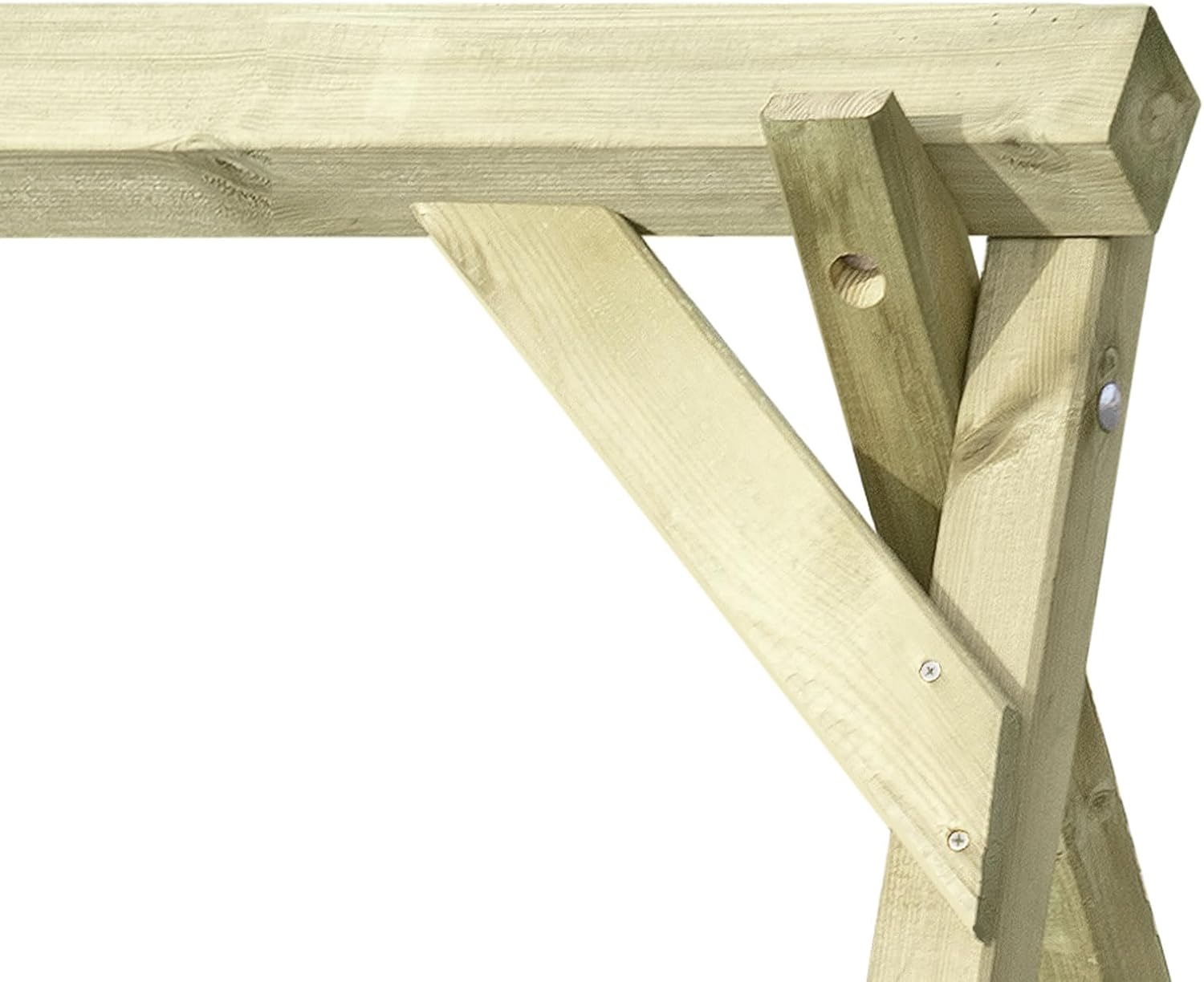 Gartenpirat Premium Kinderschaukel aus Holz Outdoor - Einzelschaukel mit Schaukelsitz - 180 x 180 x 200 cm TÜV geprüft