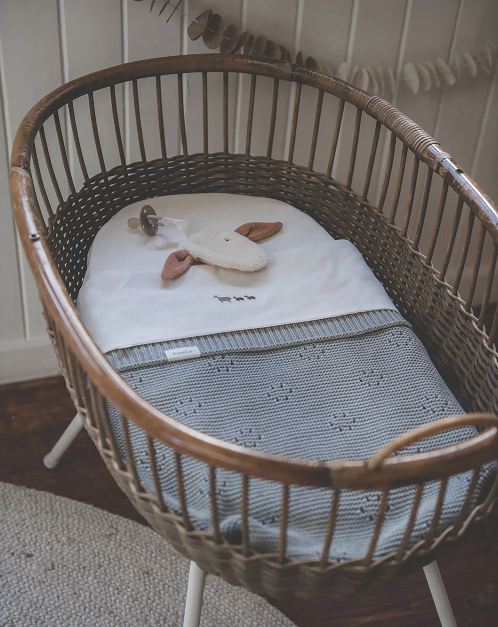 Babydecke LALINDE (75x90) in grey wave