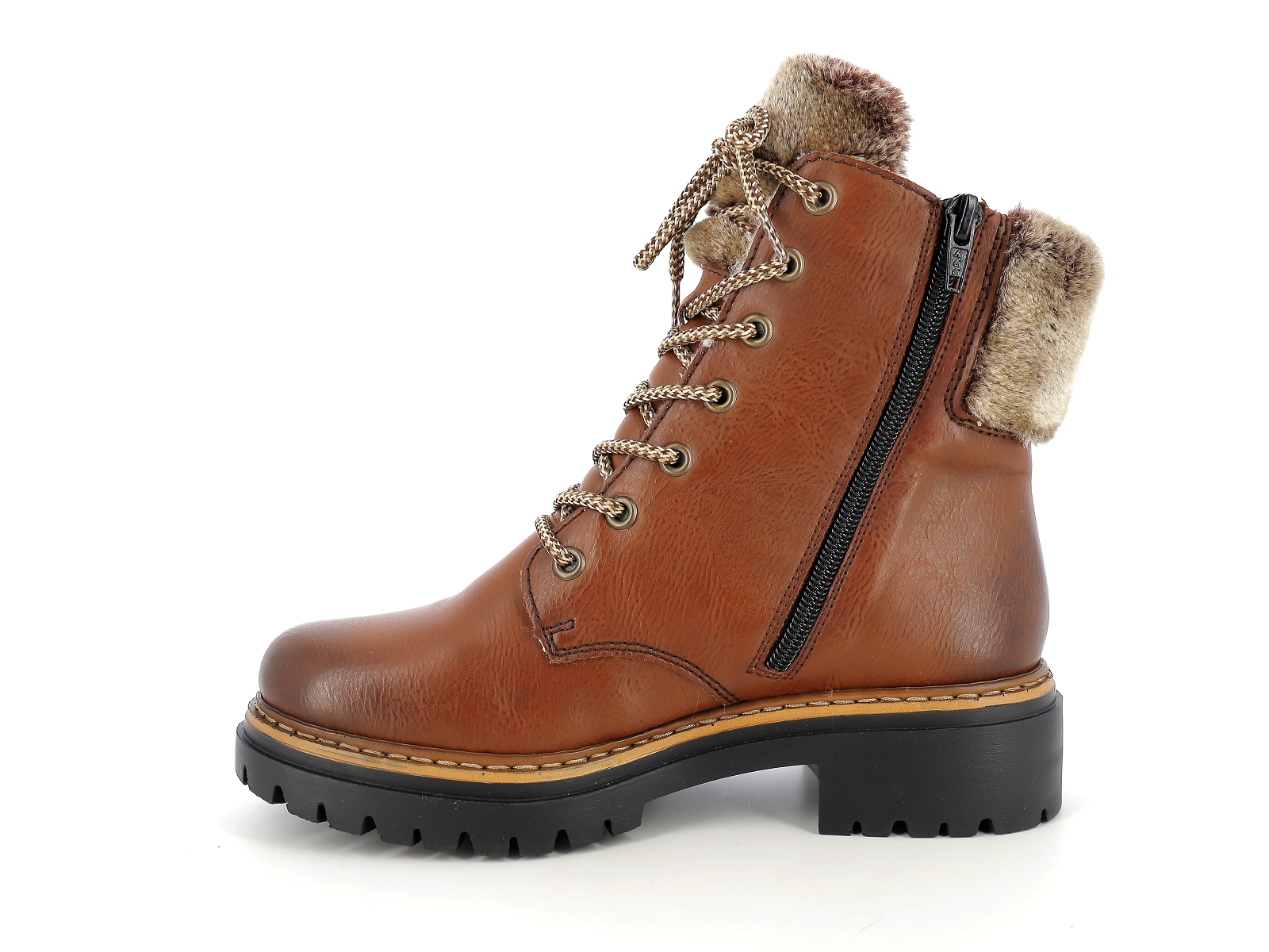 Rieker-72608 Cuir Cognac