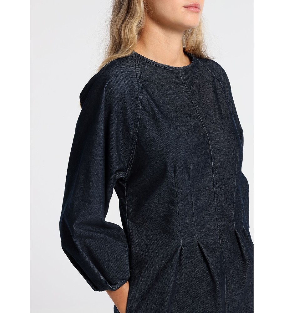Vestido Lois Micro Corduroy com Manga Rangla