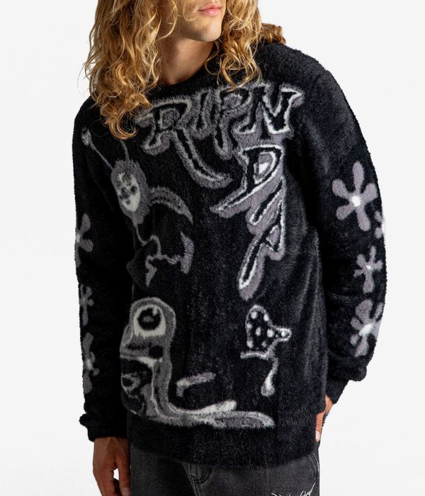RIPNDIP Space Walk Mohair Sweatshirt (black)