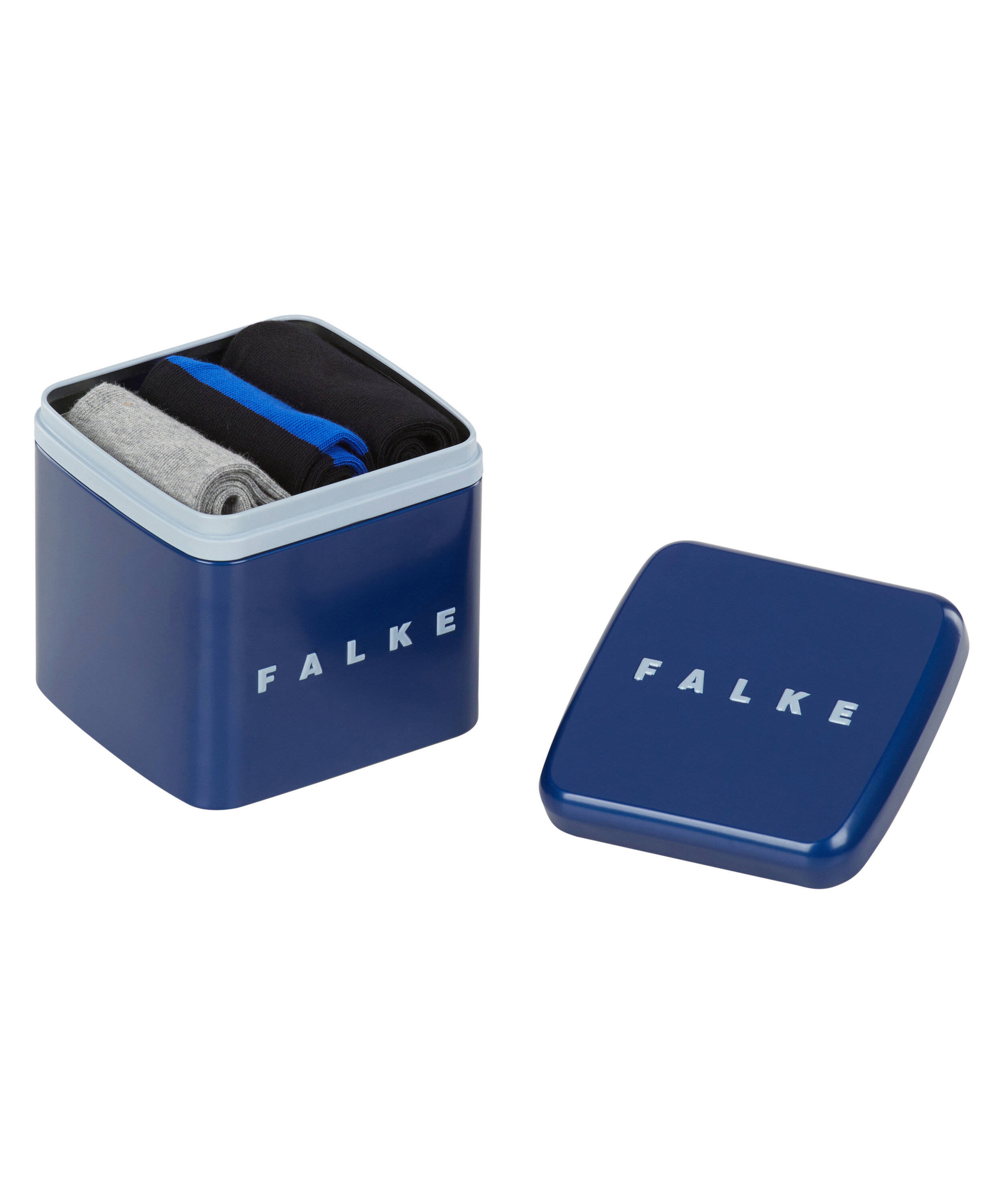 FALKE sokken - set van 3 blauw/grijs