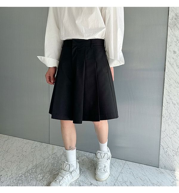 Freehop - Hoge taille effen shorts