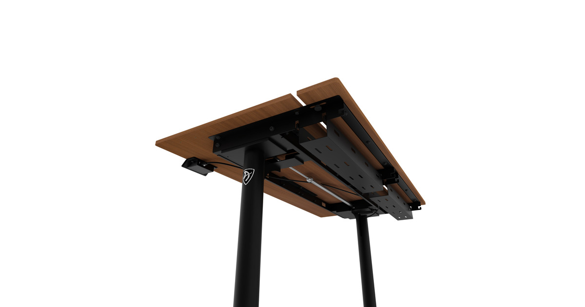 ArozziArena Nordico Sit/Stand Desk - Dark Walnut gaming desk  (Zwart)