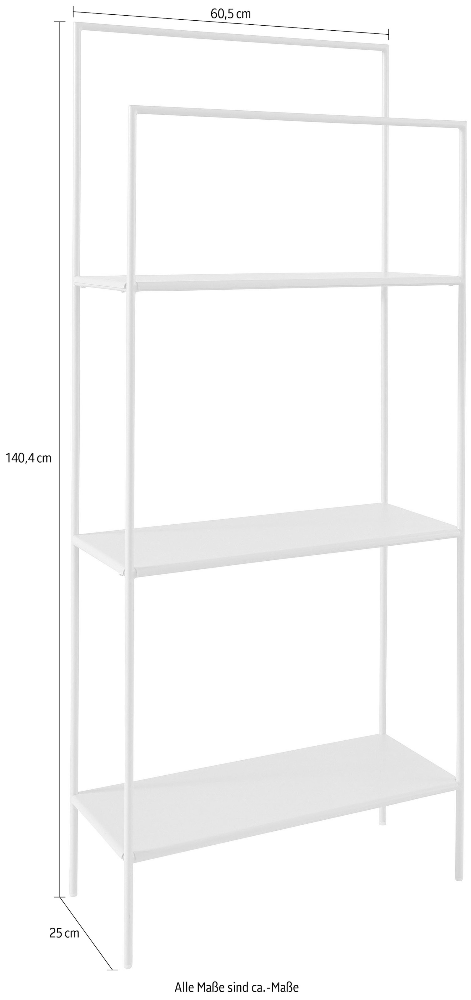 LeGer Home by Lena Gercke Mehrzweckregal »Alimo« minimalistisches Design, Metallgestell, 4 Ablageflächen, Breite 61 cm