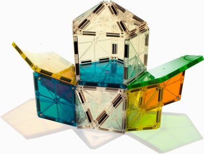 MAGNA-TILES Clear Colors Polygon Utvidelsessett 8 Deler
