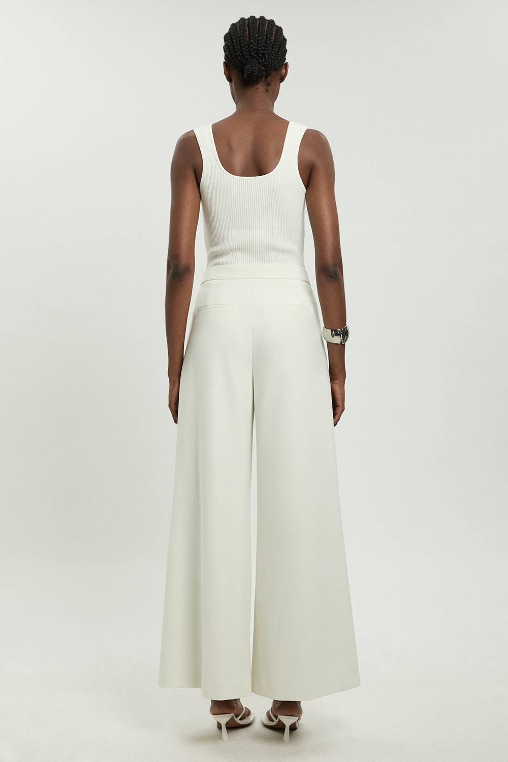 KarenMillen Pantalon Large Tailleur En Viscose Compacte